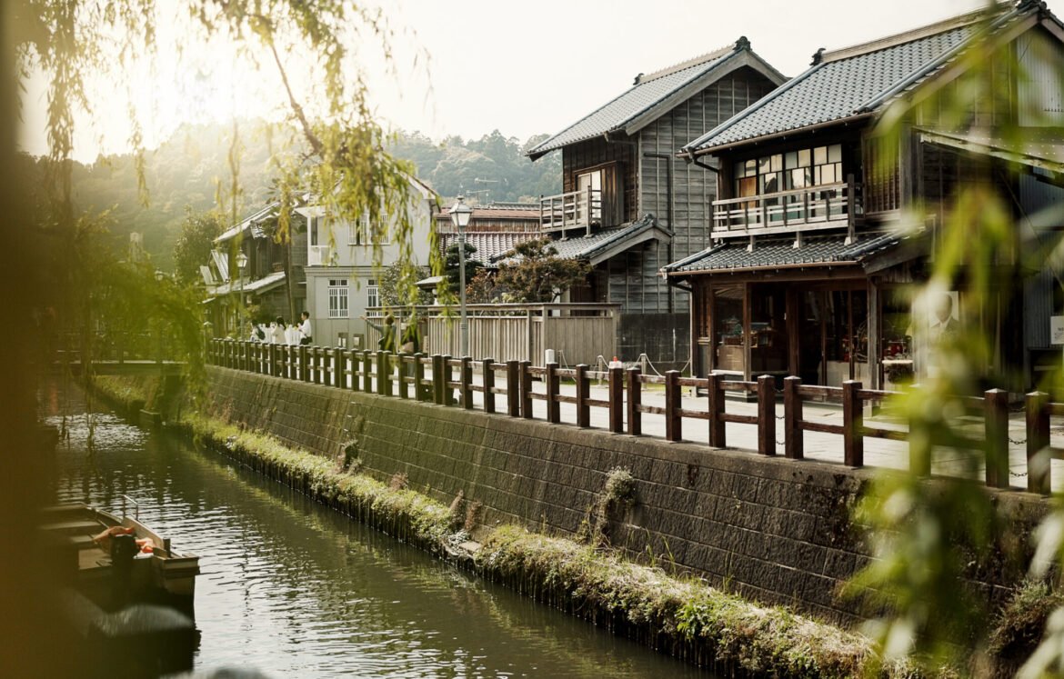 architecture-japan-building-and-water-canal-in-ci-2025-04-06-09-27-34-utc Architecture, Japan building and water canal in city, traditional infrastructure and culture in urb.