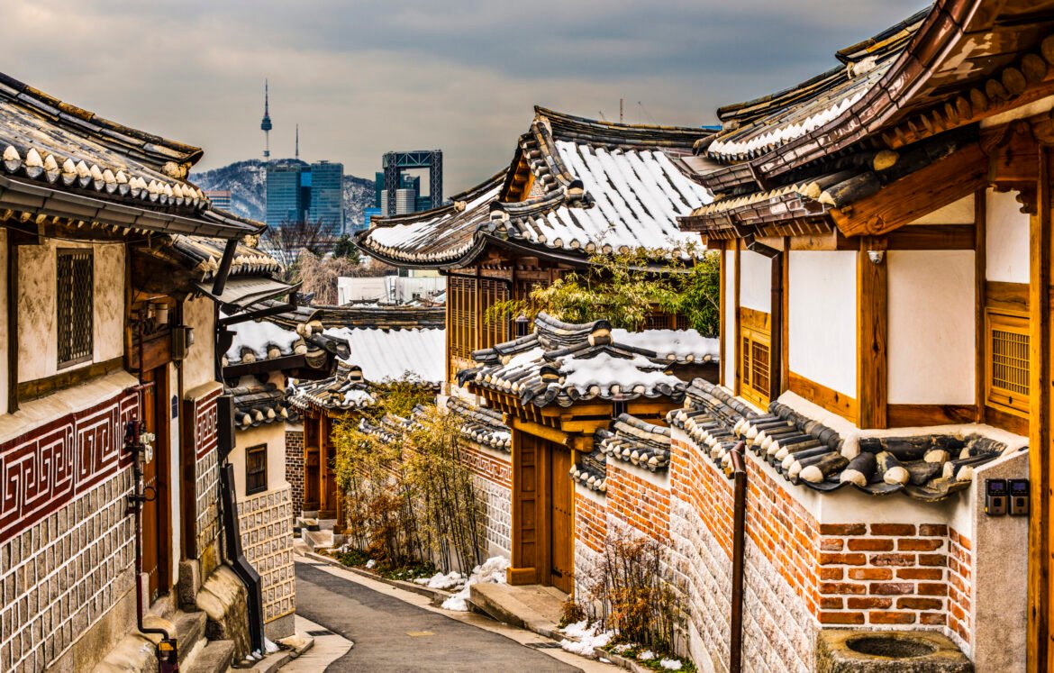 Seoul, South Korea at the Bukchon Hanok historic district.
