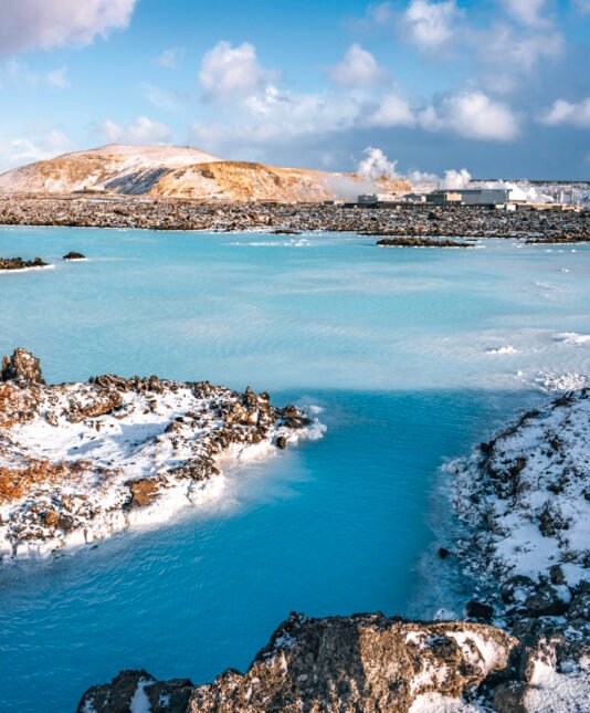 Photo of blue lagoon water on Iceland Grindavik. High quality photo